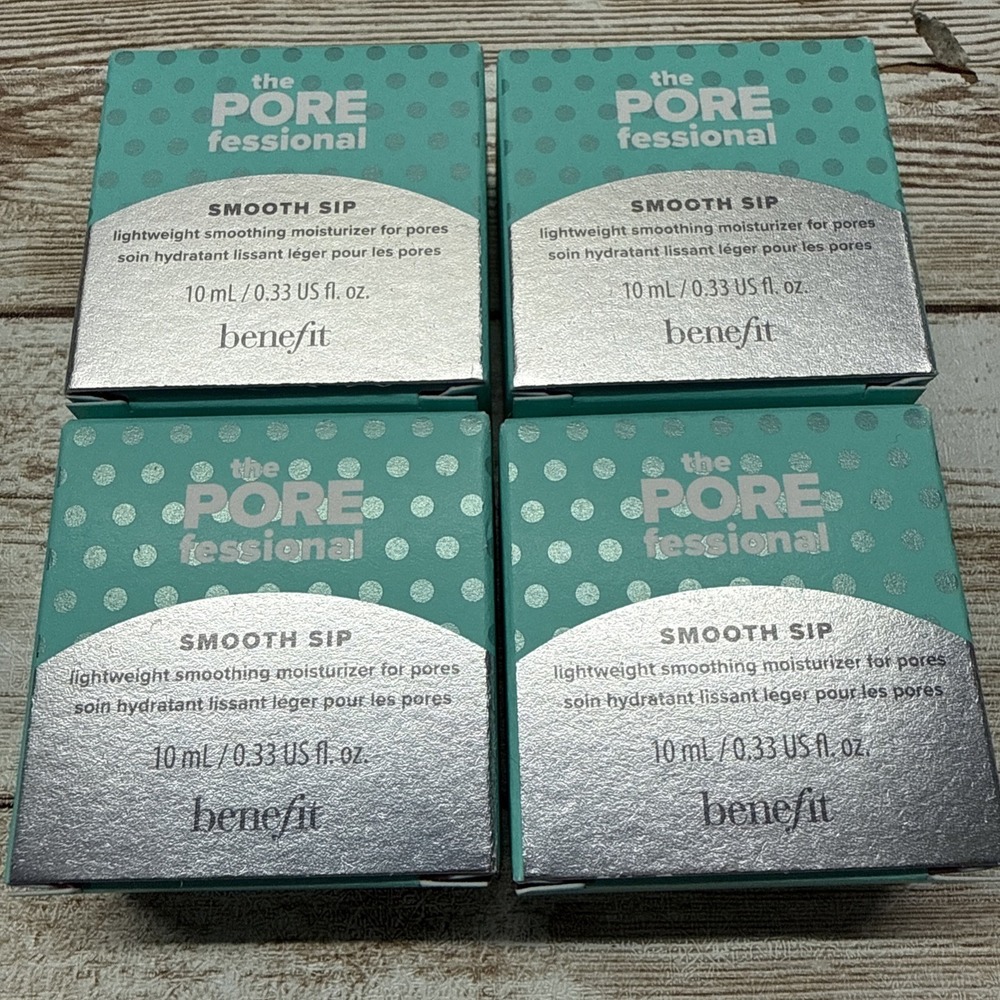 4× Benefit The POREfessional Smooth Sip Lightweight Gel Moisturizer 0.33 Oz NIB‎